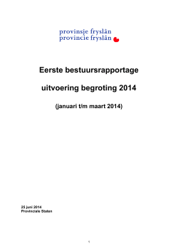 1e Berap 2014 - Provincie Fryslân