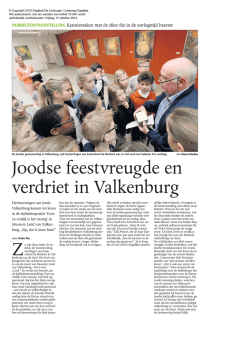 Joodse feestvreugde en verdriet in Valkenburg Joodse feestvreugde