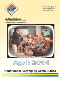 April 2014 - Nederlandse Vereniging Costa Blanca