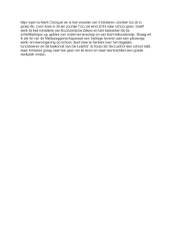 Mijn naam is Merit Clocquet en ik ben moeder van 3 kinderen