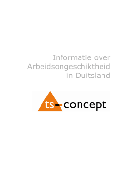 Informatie over Arbeidsongeschiktheid in Duitsland