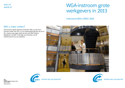 WGA-instroom grote werkgevers in 2013