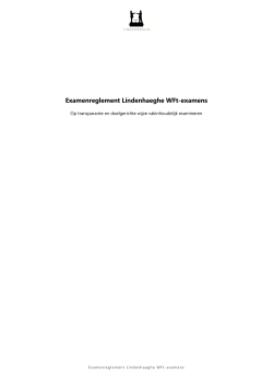 Examenreglement Lindenhaeghe WFt
