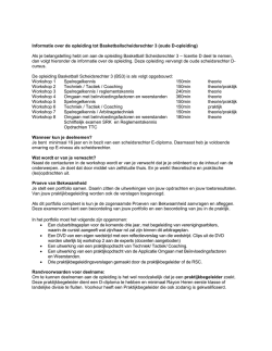 Informatie over de opleiding tot