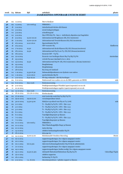 Jaaragenda 2014-2015 - Openbaar Lyceum Zeist