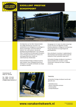 Download Productblad Excellent prestige schuifpoort als PDF