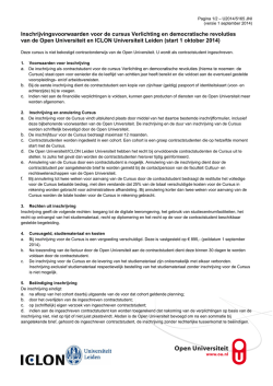 Inschrijvingsvoorwaarden 2011 - Open Universiteit Nederland