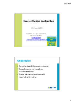 Huurrechtelijke knelpunten_Jos van de Mosselaar