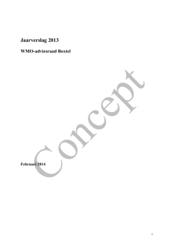 Jaarverslag 2013 - WMO Adviesraad Boxtel