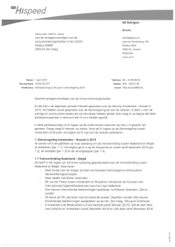Locov 2014-102055 Adviesaanvraag Beneluxtrein in 2015