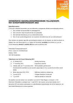 Fellowships 2015 - Het Scheepvaartmuseum
