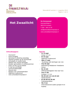 Inhoudsopgave Agenda