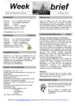 09feb 2014 klik hier - Gereformeerde Kerk Woerdense Verlaat