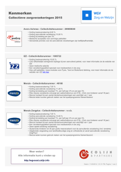 Kenmerken - WGV Zorg en Welzijn