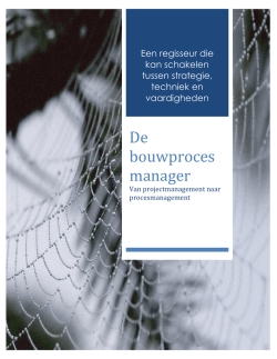 De bouwprocesmanager - SKOOB - Stichting Kennisoverdracht en