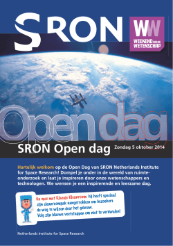 SRON Open Dag Flyer Utrecht