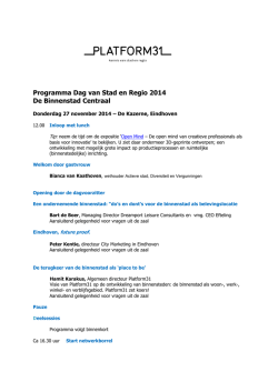Download hier het programma voor de Dag van Stad
