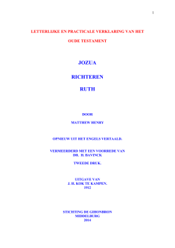 JOZUA RICHTEREN RUTH