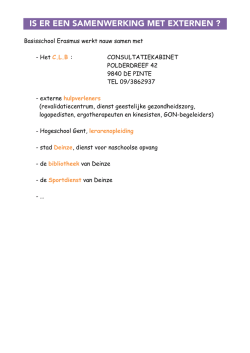 Is er een samenwerking met externen?