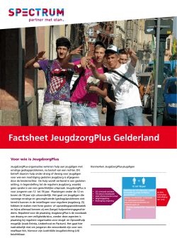 Factsheet JeugdzorgPlus Gelderland