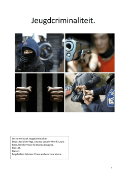 Jeugdcriminaliteit.