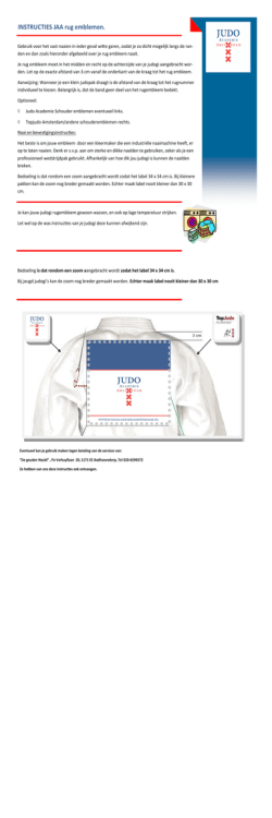 INSTRUCTIES JAA rug emblemen.