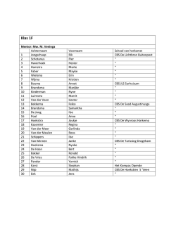 klas 1f 2014 - Lauwers College