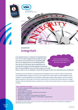 Integriteit - Vereniging van Nederlandse Gemeenten