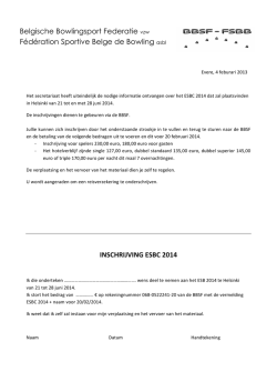 inschrijving esbc 2014
