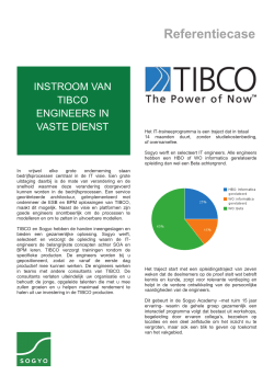 Instroom van TIBCO engineers in vaste dienst