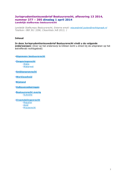 Jurisprudentienieuwsbrief Bestuursrecht 2014, afl. 13