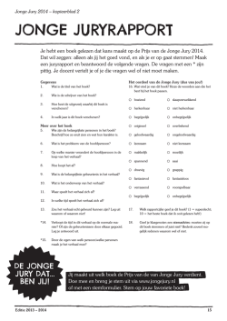 JONGE JURYRAPPORT