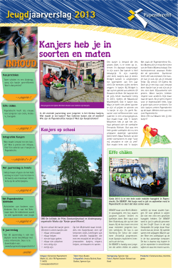 Jeugdjaarverslag 2013 - Gemeente Papendrecht