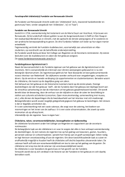 Functieprofiel châtelain(e) Fundatie van Renswoude Utrecht De
