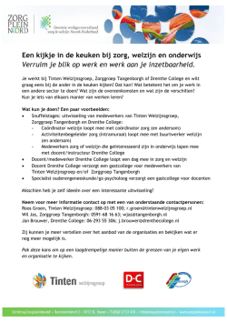 Een kijkje in de keuken bij zorg, welzijn en