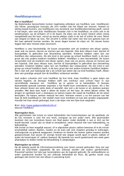 Hoofdluisprotocol. - Van Kinsbergenschool