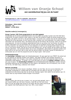 nieuwsbrief 02 2014-2015 - Willem van Oranjeschool