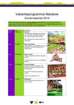 Zomervakantie 2014 - Kinderopvang Haarlem