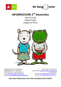 INFOBROCHURE 2 kleuterklas