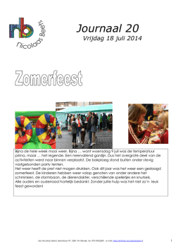 Journaal 20 Vrijdag 18 juli 2014