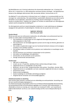 Het Bedrijfsbureau van U Centraal ondersteunt de uitvoerende