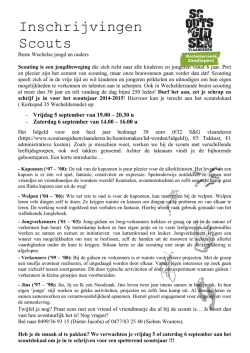 Inschrijvingen Scouts
