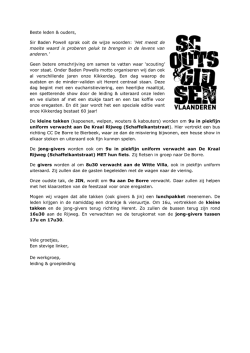 Brief kikkerdag - Scouts Herent