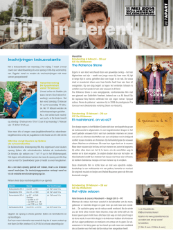 Inschrijvingen krokusvakantie