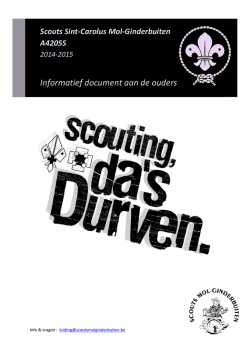 Informatief document aan de ouders - Scouts Mol