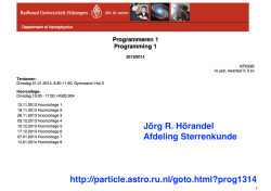 Hoorcollege 1 - J&ouml;rg R. H&ouml;randel