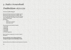 3. Index trouwboek Dubbeldam 1675-1751