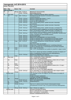 Jaaragenda JvO 2014-2015