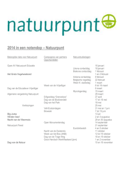 2014 in een notendop – Natuurpunt