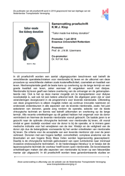 Download PDF - Nederlandse Transplantatie Vereniging
